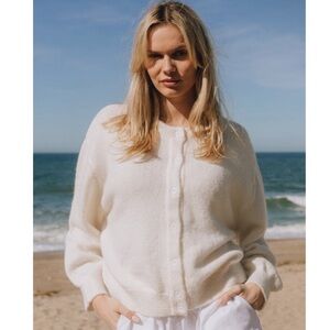 Daily Drills White Cardigan